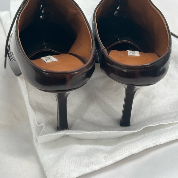 Maryam Almalki Women's Jane Lace Up Pointed Toe Brown Leather Mules EU Size 39 - Picture 9 of 16